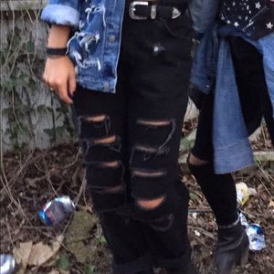 Black Levi cut jeans